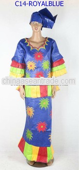 Hot sale african lady bazin skirt for new design(C14)