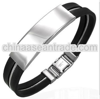 Hot sale fashion Black Stainless Steel Bracelet SL-0128