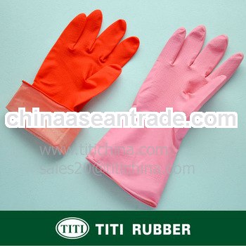 Hot sale latex household cleaning gloves