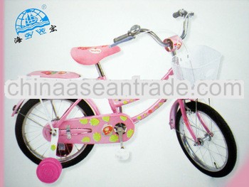 Hot sale pink color with rear cusion child bike bicycle,kid cycle for baby girl