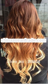 Hot sale two tone ombre color #33/27 loose wave 100% virgin brazilian human hair u part wig for sale