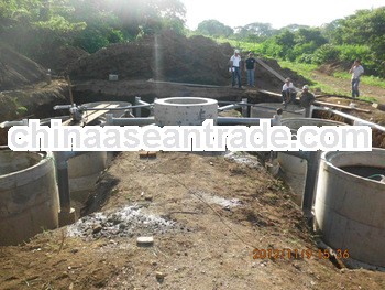 Household biogas plant for small farmer's house