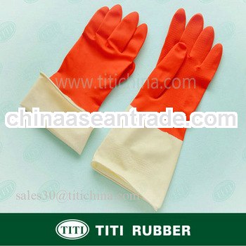 Household latex glove with sponge for cleaning