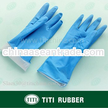 Household rubber latex gloves with powder free