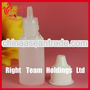 ISO 8317, Blow Injection soft plastic squeeze bottle 10ml