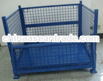 Industrial heavy duty storage folding wire pallet stillage