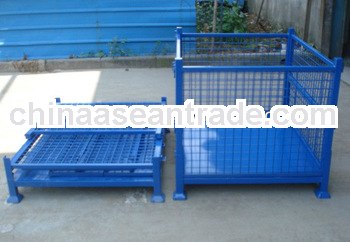 Industrial large loading capacity folding wire pallet container