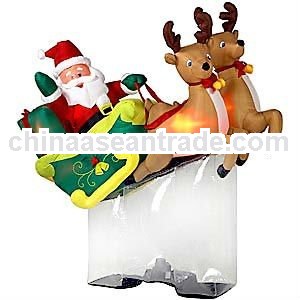 Inflatable Santa and Sleigh Float for Christmas decoration