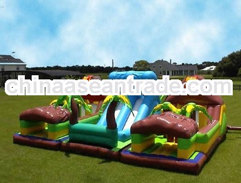 Inflatable amazon Obstacle slide combo