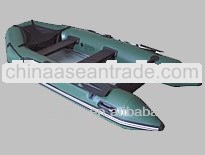 Inflatable boat with outboard motor