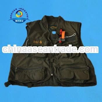 Inflatable fishig life jacket