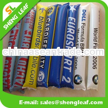 Inflatable plastic cheering sticks