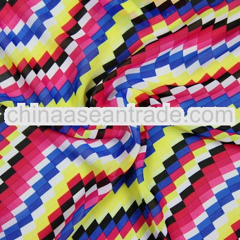 Irregular Stripe Printing Chiffon Fabric Textiles