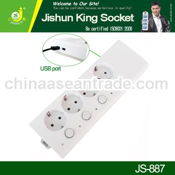 JS-887 Electrical Female Socket/USB Extension Socket/Power Socket With USB