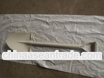 Japan style creamy white powder coated steel spade shovel