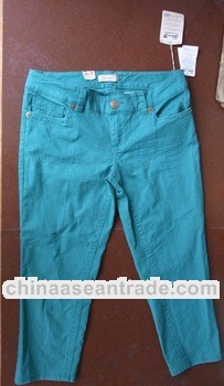 LADIES' 98% COTTON 2% SPANDEX CANDY COLOR CAPRI 1800PCS-KF5368