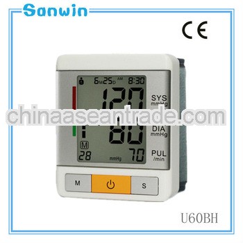 LCD Display Wrist Blood Pressure Monitor with CE Approved --- U60BH