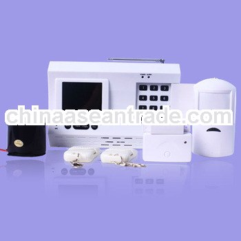 LCD auto-dial pstn home burglar security wireless intrusion alarm system 99 zone