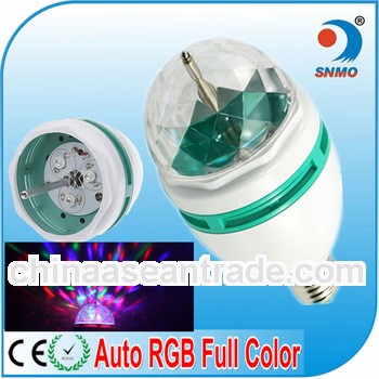 LED bombillas magic crystal led rotaing bulbs lighting RGB color changing led bulb