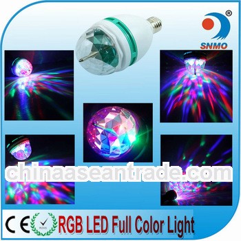 LED bombillas magic crystal led rotating bulbs lighting RGB led bulb color