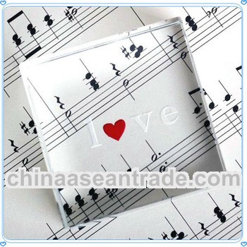 LOVE Cube Glass Paperweight For Desktop Decoration