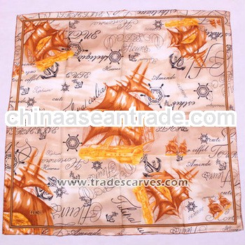 Ladies new design twill real silk square scarf