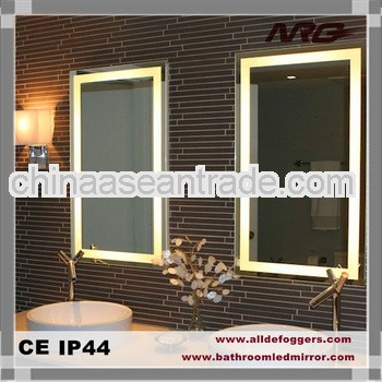 Large frameless bathroom mirrors Wooden Mirror Framed with Led Light