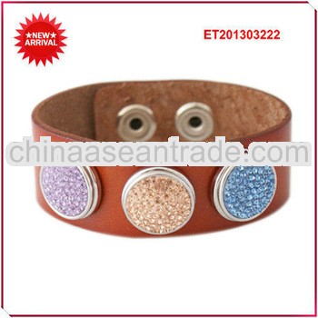 Lastest top seller jewelry wholesale china noosa bracelet with crystal chunks