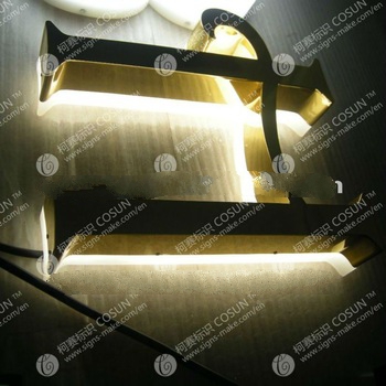 Luxurious golden LED letter