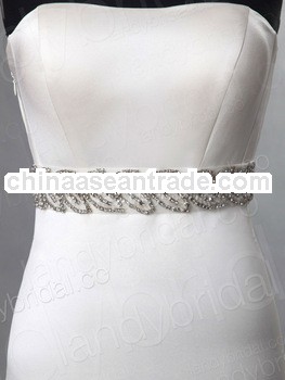 Luxury Silver Crystal Leaf Shape Beaded Belts