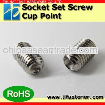 M12*10 A2-70 full thread grub headless screws with cup point