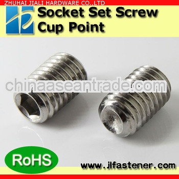 M12*30 A2-70 full thread slotted set screws with cup point