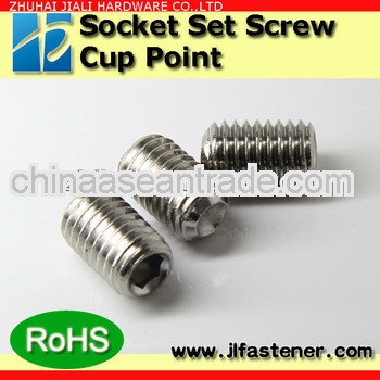 M3*12 A2-70 full thread socket head set screw with cup point