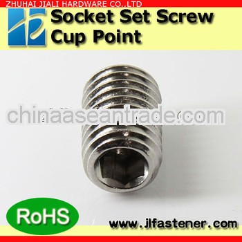 M8*55 SUS304 DIN916 socket set screw with cup point