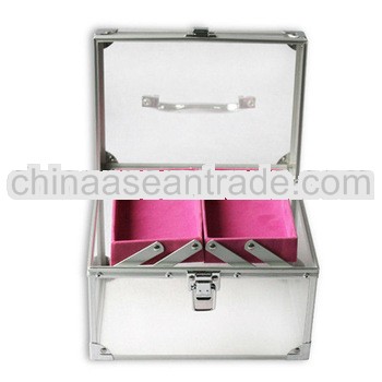 MLD-CC167 Beauty Aluminum Gig Case With Pink Velvet Acrylic Box