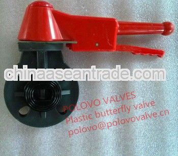 Manual operated plastic pvc butterfly valve