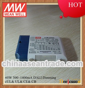 Mean Well Various Output Currents 60W 600mA Dali Dimming LED Driver UL CE CB LCM-60DA