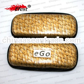 Medium golden straw e sigarette case eGo zipper case best for K200/K100/K101/eCab V2 smoking accesso