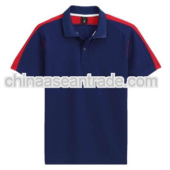 Men's high quality fashion design pique cotton blue POLO shirts