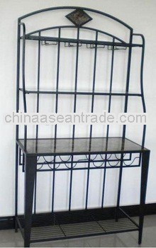 Metal dining room furniture bakers rack