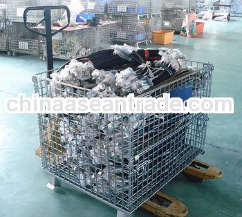 Metal wire pallet cage