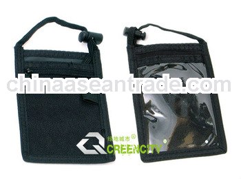 Military Black Neck ID Wallet