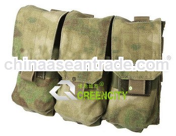 Military Cordura M4 Molle Triple Magazine Pouch (A-TACS FG)