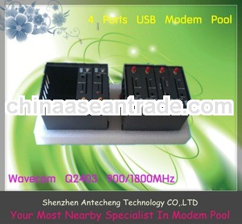 Mobile Recharge Modem Pool SMS/MMS/DATA/VOICE 4 Ports USB Modem Pool