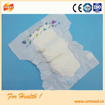 Model M 440*320 economic unisex strong absorbent baby diaper