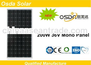 Monocrystalline solar panels