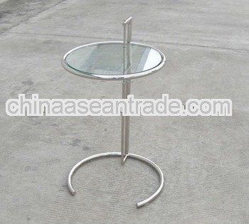 Moulded Tempered Glass Eileen Gray Side Table-Modern Classic Designer Furniture Producer In