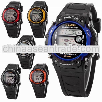 Multifunction Electronic Waterproof Sports watch Children Boy Girl Student Wrist watch