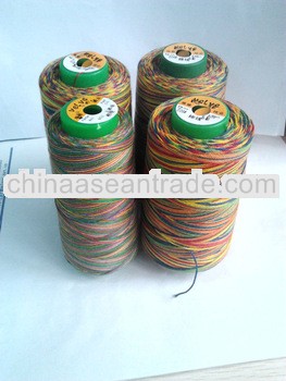 Multiple-color cotton sewing thread