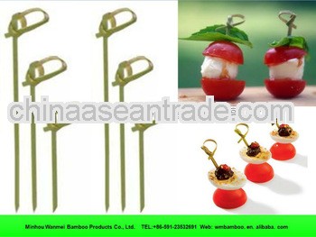 Natural bamboo looped skewer supplied